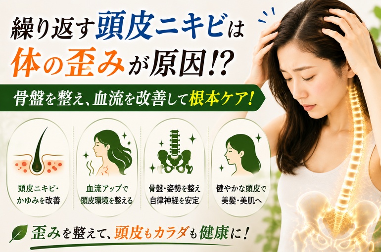 頭皮ケアと骨盤ケア