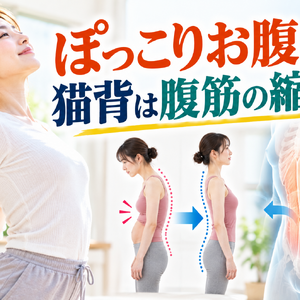 ぽっこりお腹と猫背改善
