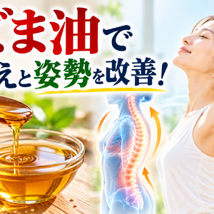 ごま油で冷えと姿勢を改善！