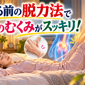 寝る前の脱力法で脚スッキリ